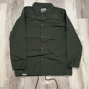 Dixxon Jacket Men’s Large Coaches Jacket Army Green Wind/Water Resistant